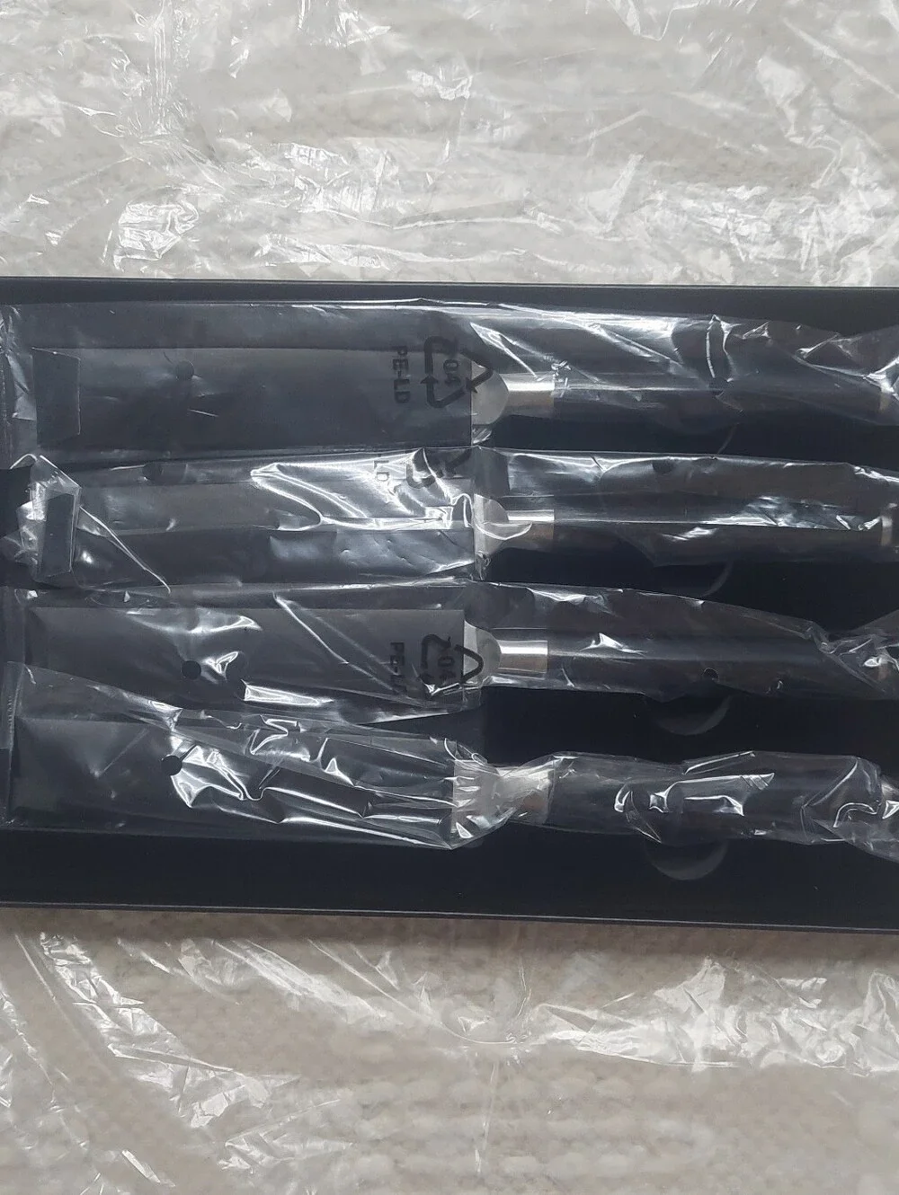 NEW! Quince- Essentials Japanese Damascus Steak Knife Set Of 4! (Z9)